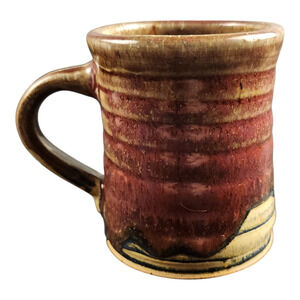 Stoneware Pottery Coffee/Tea Mug w/ Handle Gorgeous Earth Tone Colors